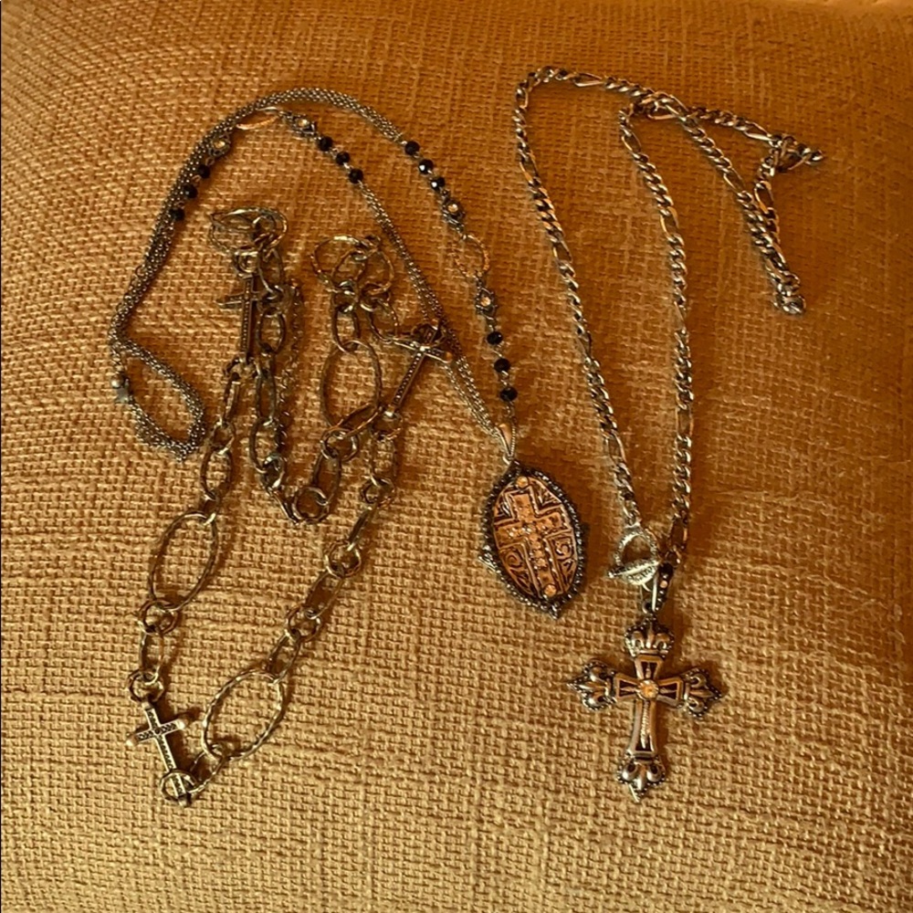 Gold-Tone Cross Pendant Necklace - Women's Jewelry